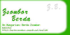 zsombor berda business card